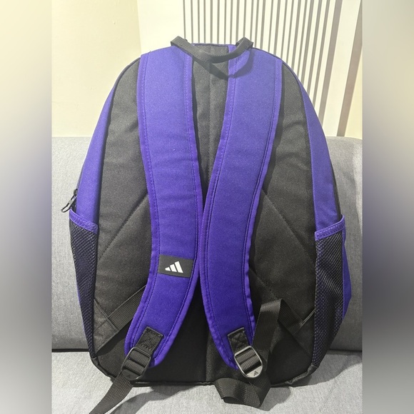 Adidas Men's Backpack in Vibrant Purple and Black - Picture 4 of 9